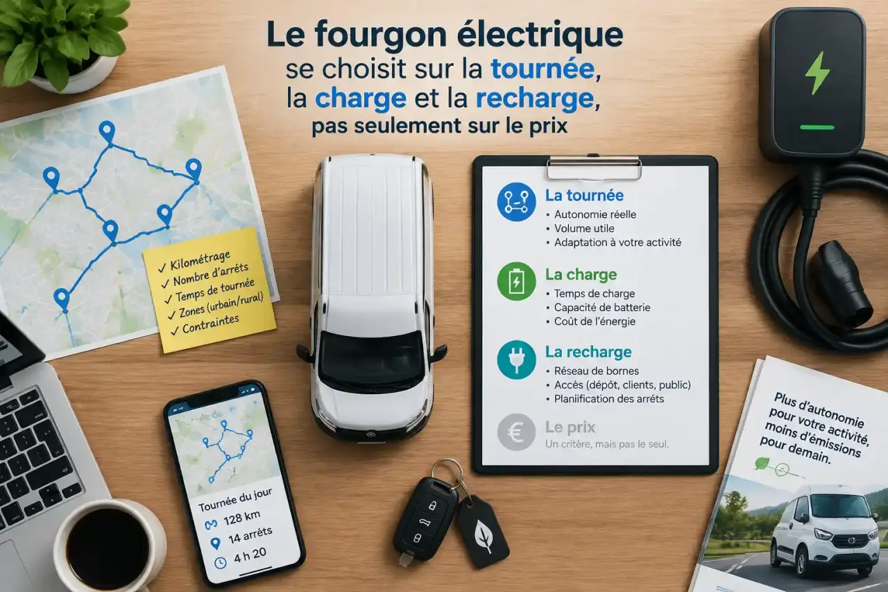 Le fourgon électrique se choisit sur la tournée, la charge et la recharge, pas seulement sur le prix