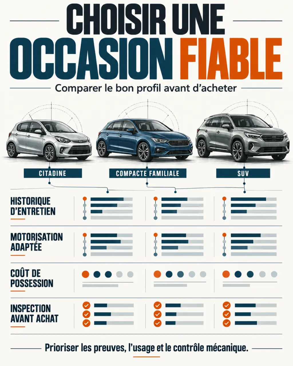 Voitures fiables occasion : critères de comparaison avant l'achat d'un véhicule d'occasion